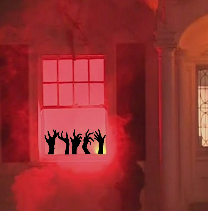 Scary Halloween hands window Cling decals: Large Halloween Removable, Durable & Reusable Decor
