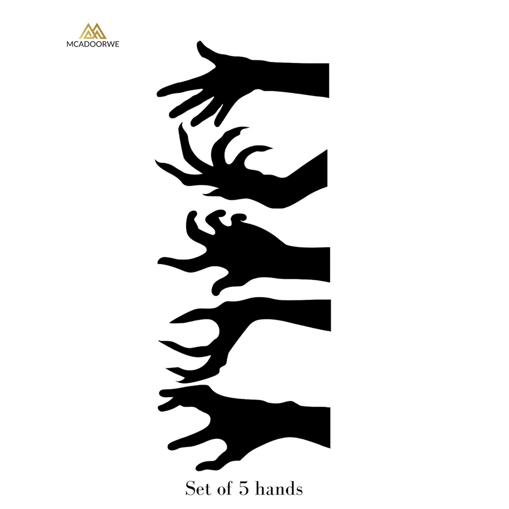 Scary Halloween hands window Cling decals: Large Halloween Removable, Durable & Reusable Decor