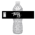 Thirty AF Water Bottle Labels | Set Of 12 | 30th Birthday Party Favors | Bold Drink Wraps