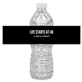 Life Starts At 40 Water Bottle Labels |Set Of 12 | 40th Birthday Drink Wraps| Milestone Favors