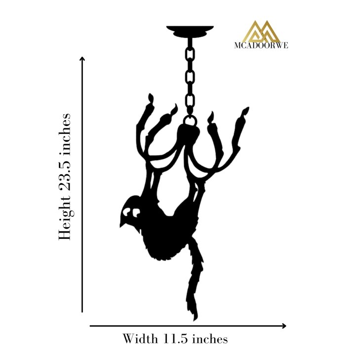 Halloween Crazy Cat swinging from Chandelier Window Cling Large silhouette Decal:Halloween Decal|Reusable