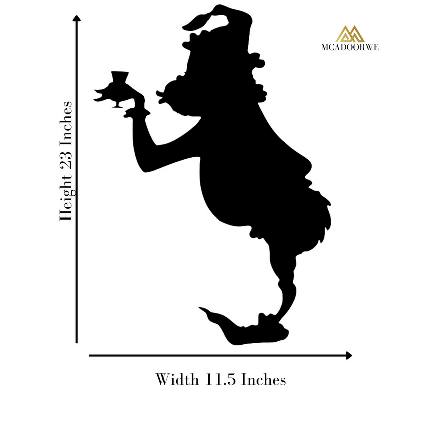 Christmas: Funny blowing a kiss Window Cling silhouette Decal