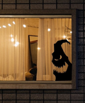 Giant Spooky monster face silhouette Window cling Decal+Reusable & Durable:Halloween