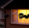 Halloween Gigantic Spooky juice worm head WINDOW CLING|Decal Silhouette