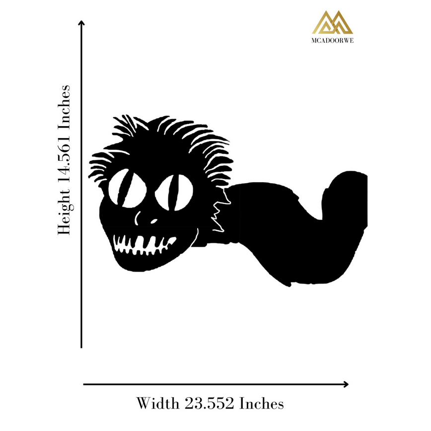 Halloween Gigantic Spooky juice worm head WINDOW CLING|Decal Silhouette