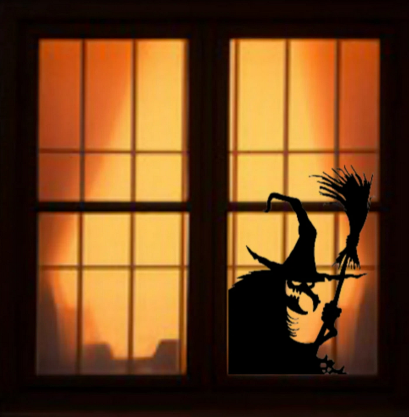 Wicked Witch Large Halloween Window cling decor
