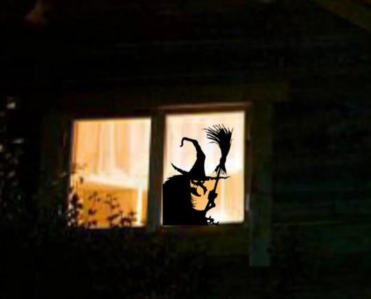 Wicked Witch Large Halloween Window cling decor