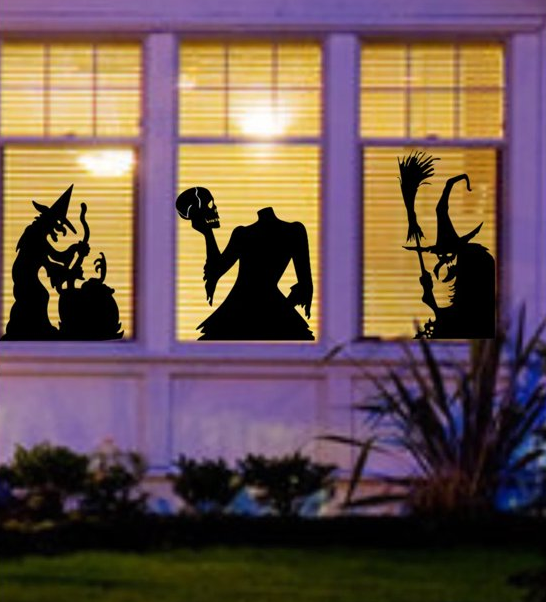 Wicked Witch Large Halloween Window cling decor