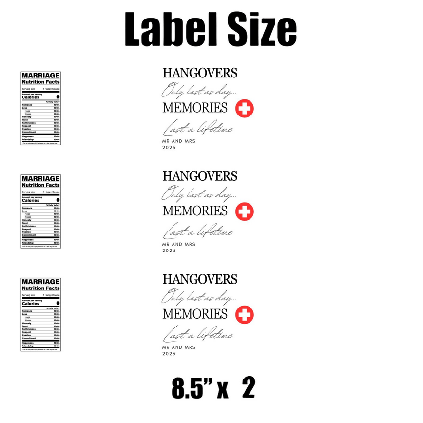 Funny Hangover Theme | Water Bottle Labels | Set Of 12 | Party Drink Wraps | Celebration Decor Funny | Custom Labels Pack | Event Favors