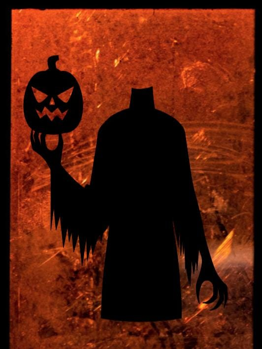 Headless Pumpkin Silhouette | Halloween Window Cling | Large Static Decal | Creepy Window Decor | Indoor Halloween Display