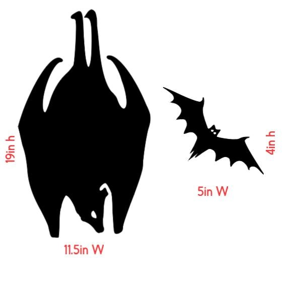 Spooky Bat Silhouette | Halloween Window Cling | Large Static Decal | Creepy Window Decor | Indoor Halloween Display