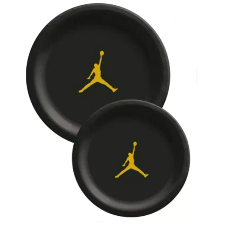 Custom Party Black and gold Birthday Party Plates set of 30 plates