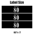 Officially 80 Birthday Water Bottle Labels | Set Of 12 | Elegant Milestone Party | Drink Wraps | Glossy