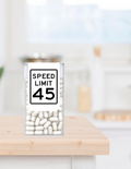 Speed Limit 45 | 45th Birthday Party Mint Candy Labels | Funny Milestone Favors | Individually Cut Stickers | Set of 30