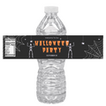 Happy Halloween Water Bottle Labels | Spooky Skeleton Party Decor | Fun Halloween Nutrition Facts Design | 12