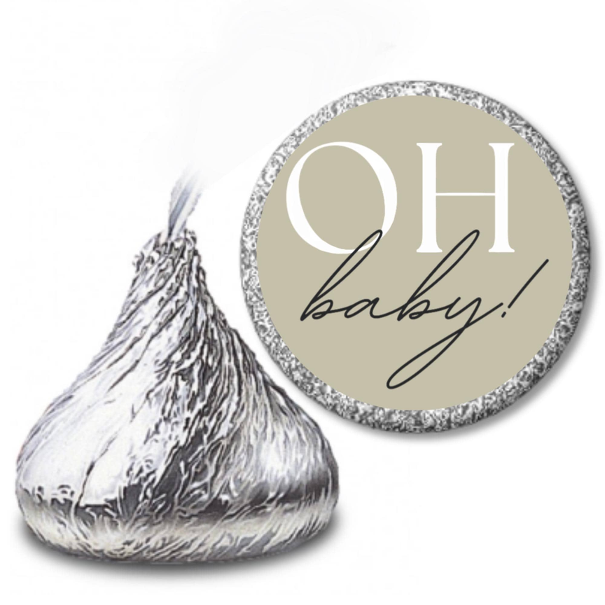 Oh Baby Theme  Mini Candy Label Set | Mini Chocolate Stickers | Baby Shower Labels | Glossy | Set of 100
