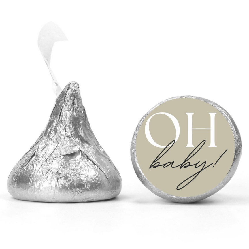 Oh Baby Theme  Mini Candy Label Set | Mini Chocolate Stickers | Baby Shower Labels | Glossy | Set of 100