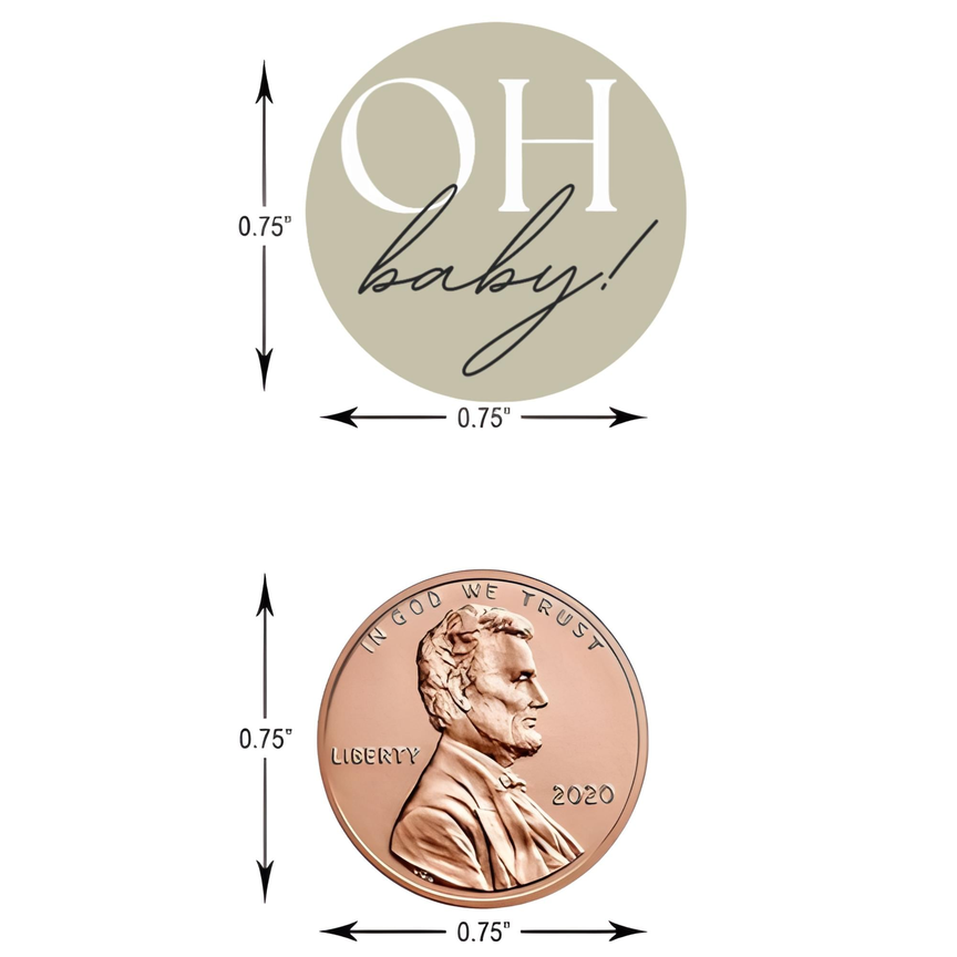 Oh Baby Theme  Mini Candy Label Set | Mini Chocolate Stickers | Baby Shower Labels | Glossy | Set of 100