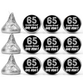 65th Birthday Party Mini Kiss Candy Labels | Chocolate Candy Stickers | 65 Looks Good on me| Elegant Party Favors |Set of 100