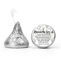 Proverbs Scripture Mini Kiss Candy Stickers | Chocolate Candy Favors | Bible Verse Theme | Faith Inspired Party Decor | Glossy | Set of 100