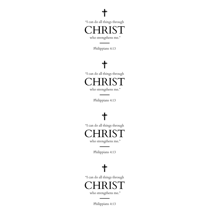With Christ I Can Do All Things Water Bottle Labels | Set Of 12 |Scripture Theme | Faith Based Favors