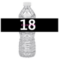 18 Birthday Water | Bottle Labels Set | Of 12 Minimal | Number 18 Theme | Birthday Party Decor | Drink Wraps Custom