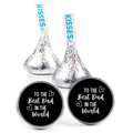 Fathers Day Candy Stickers | To the Best Dad in the World | Party Favors | 100ct | Glossy
