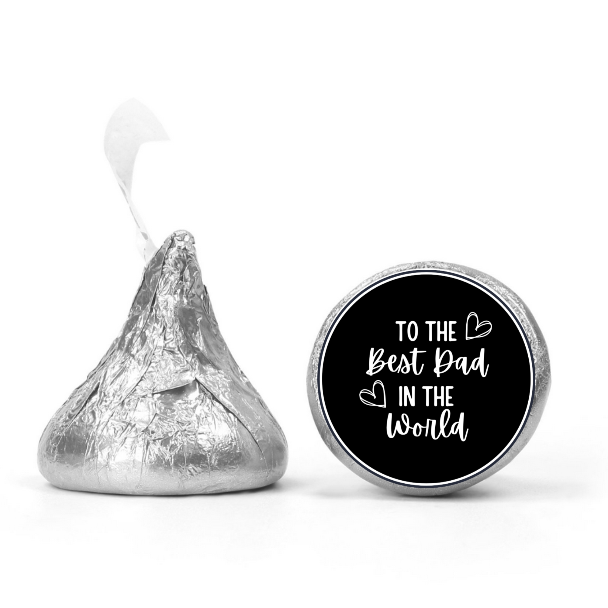 Fathers Day Candy Stickers | To the Best Dad in the World | Party Favors | 100ct | Glossy