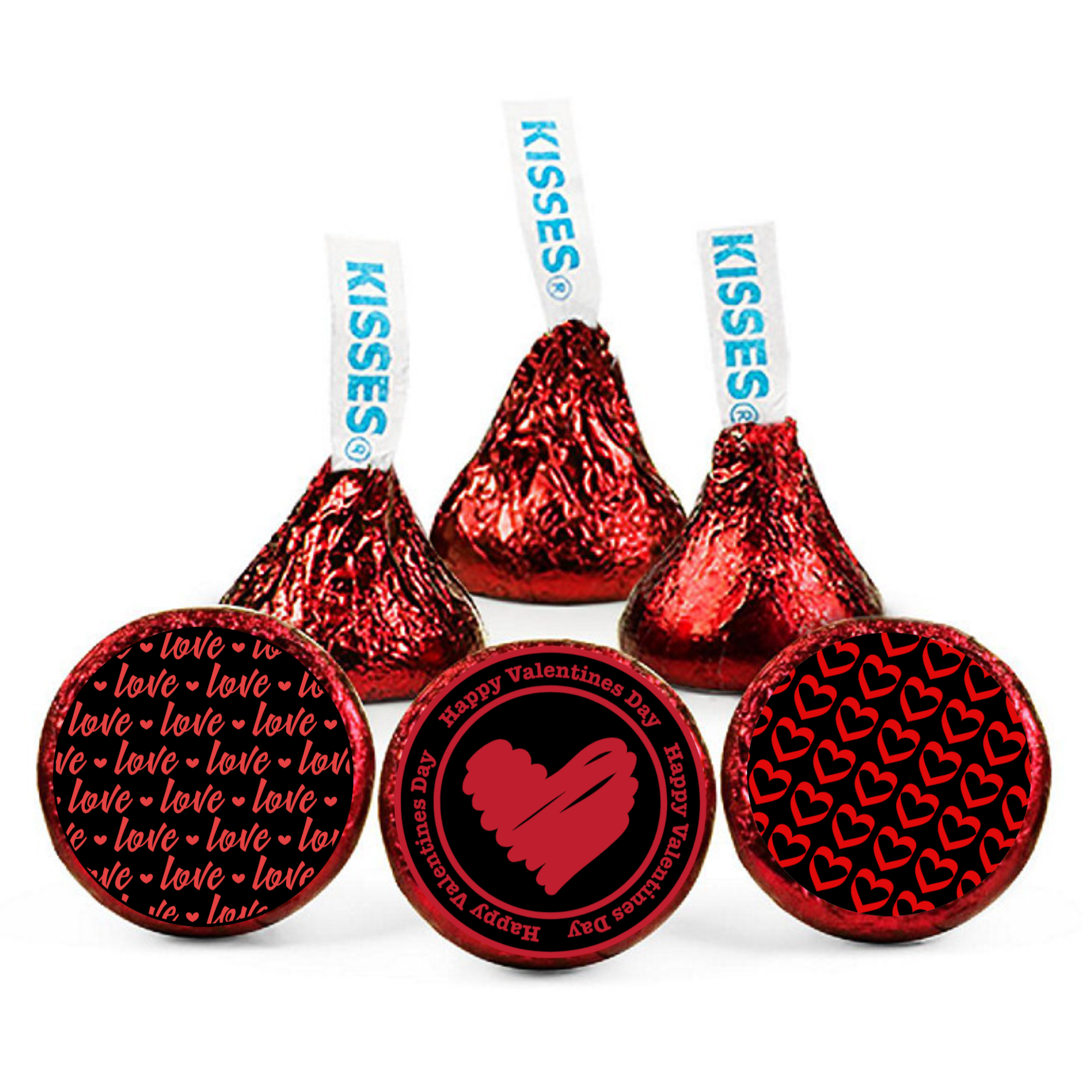 Heart Theme Party Decor | Mcadoorwe Valentines Candy Stickers | Vinyl Glossy | 100 Count