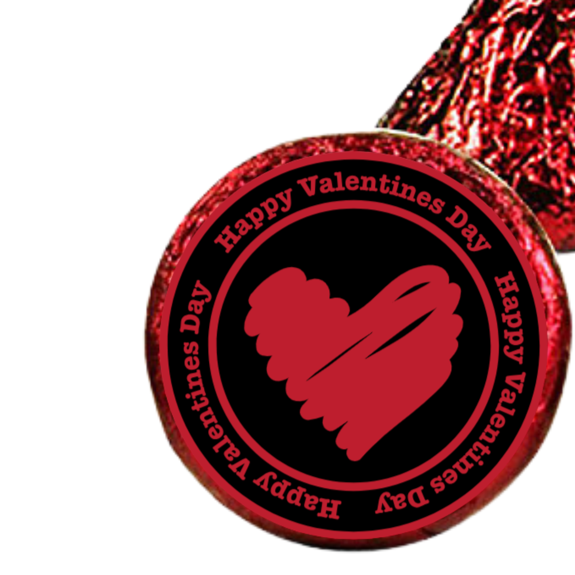 Heart Theme Party Decor | Mcadoorwe Valentines Candy Stickers | Vinyl Glossy | 100 Count