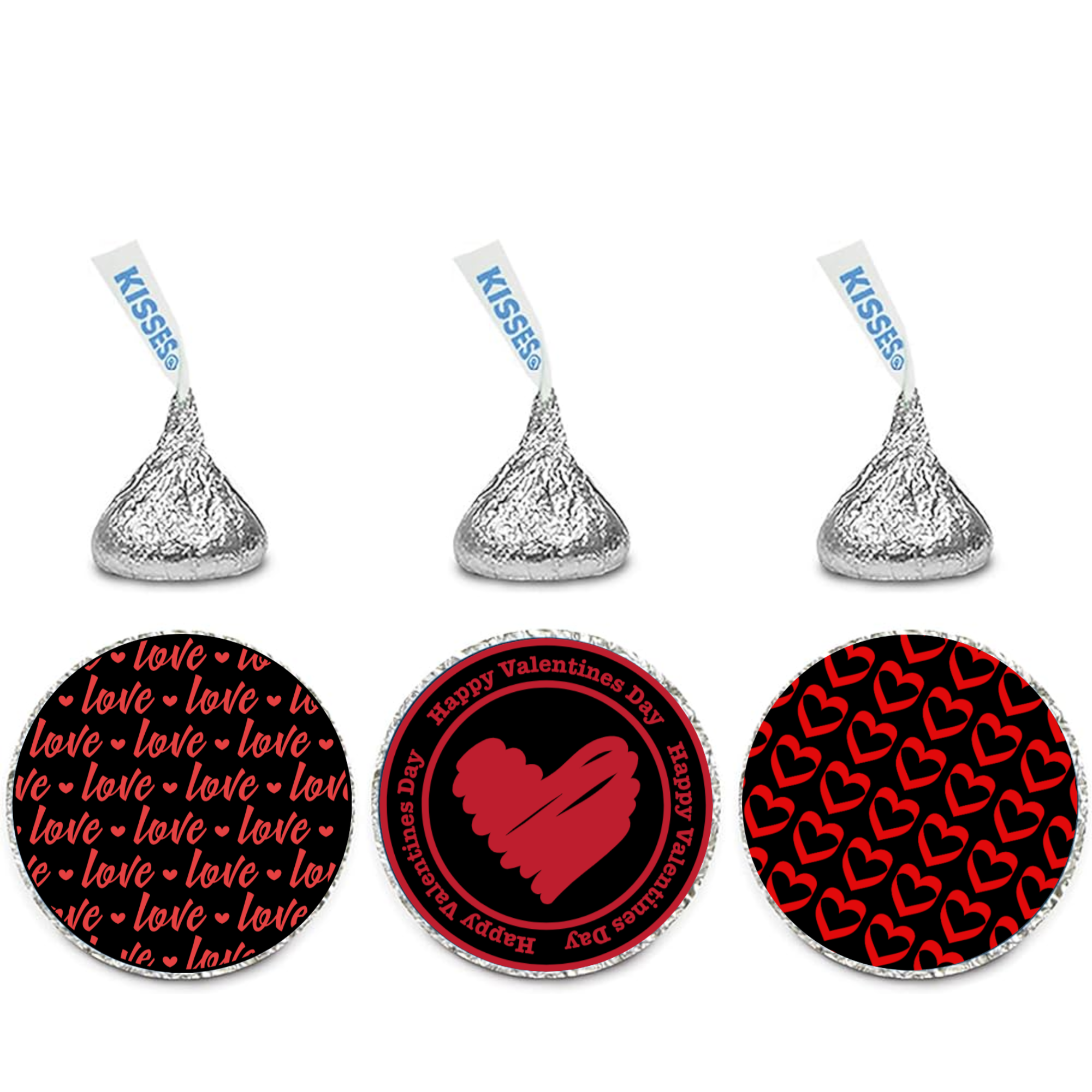 Heart Theme Party Decor | Mcadoorwe Valentines Candy Stickers | Vinyl Glossy | 100 Count