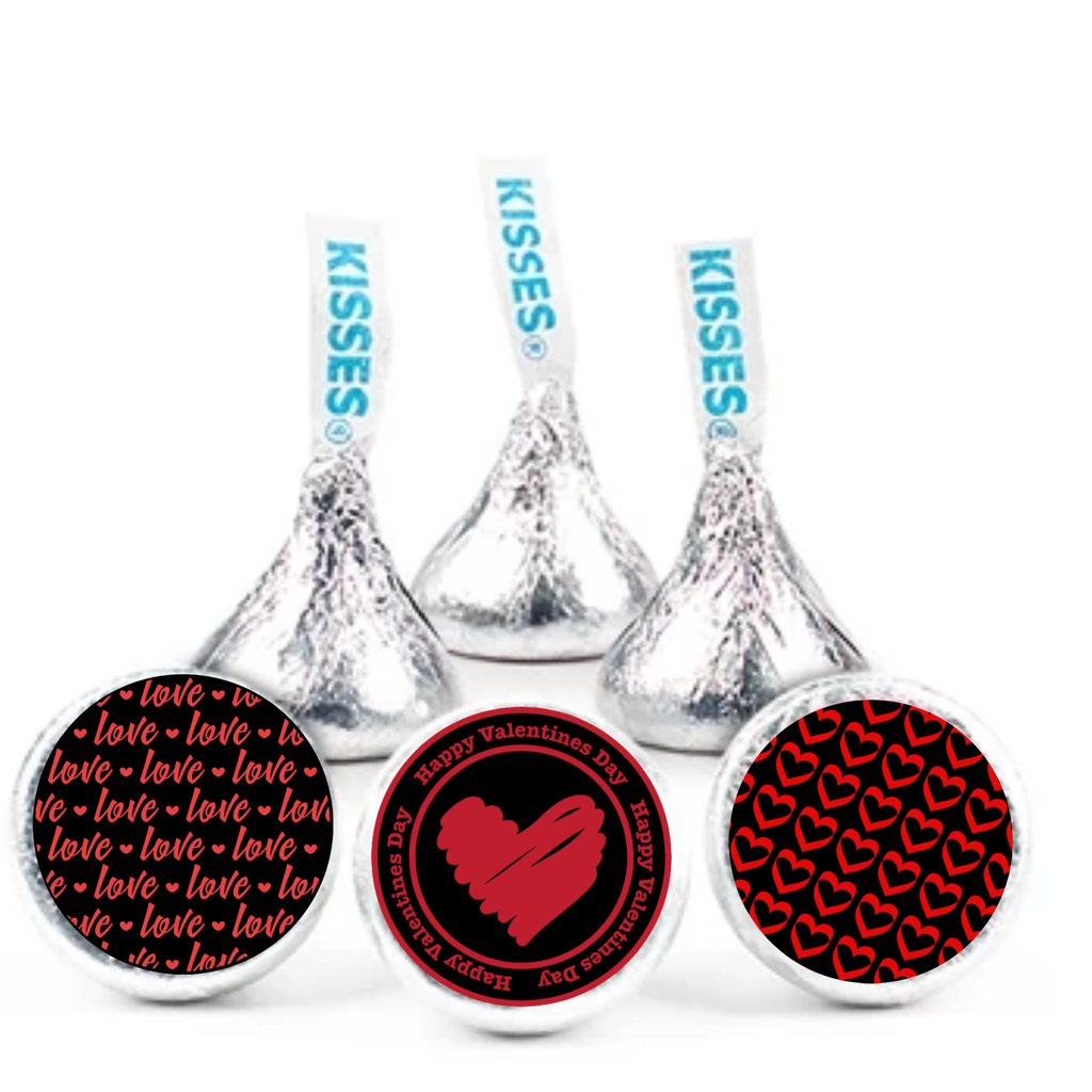 Heart Theme Party Decor | Mcadoorwe Valentines Candy Stickers | Vinyl Glossy | 100 Count