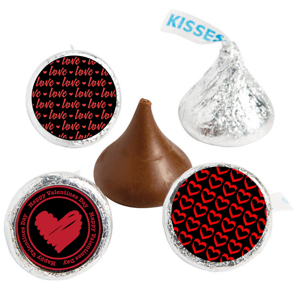 Heart Theme Party Decor | Mcadoorwe Valentines Candy Stickers | Vinyl Glossy | 100 Count