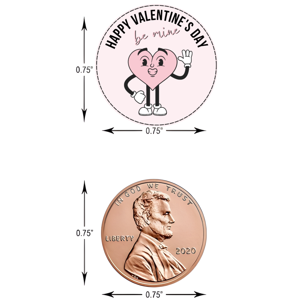 Love Day Candy Labels | Kiss Bottom Stickers | Durable Vinyl | Party Ready| Valentines day favors