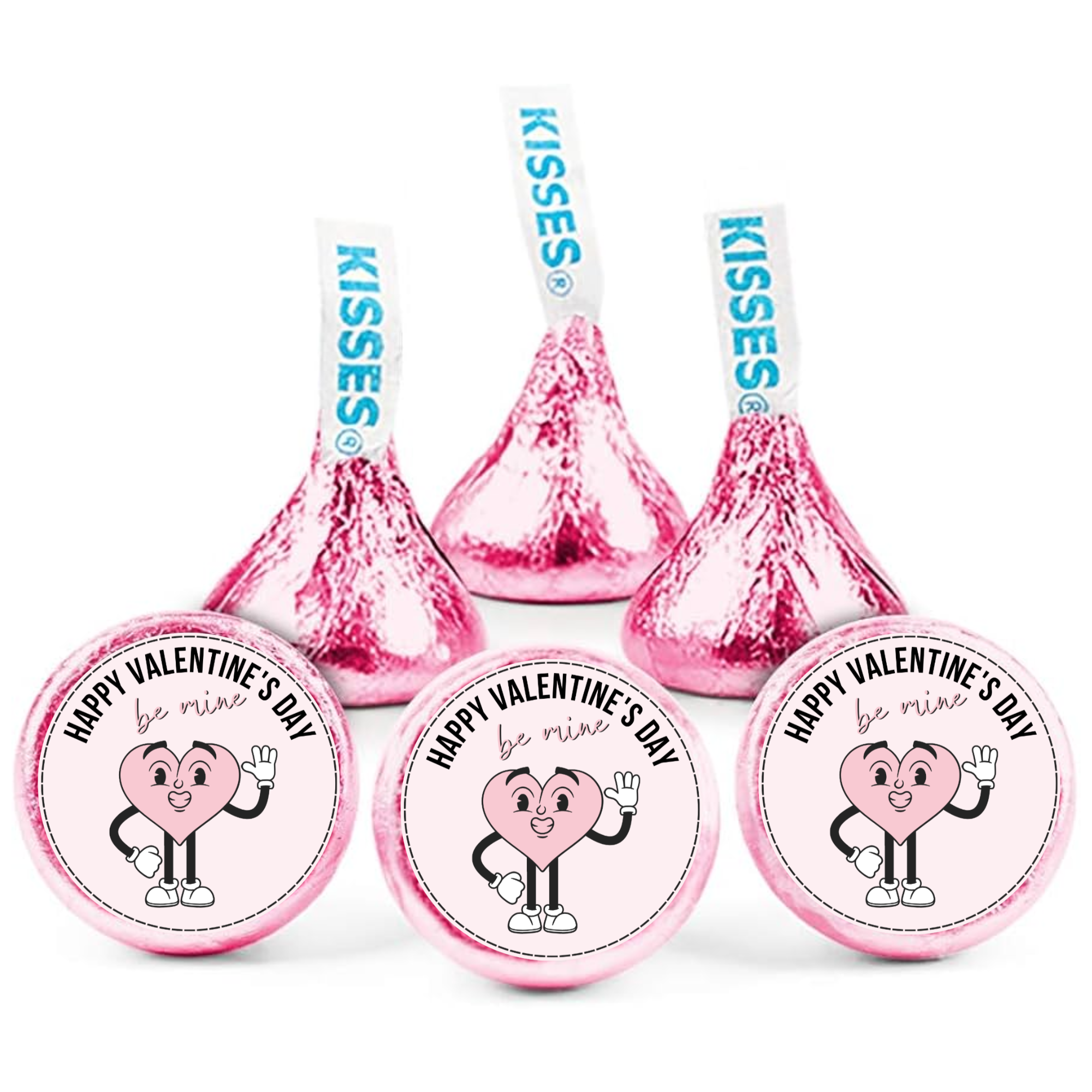 Love Day Candy Labels | Kiss Bottom Stickers | Durable Vinyl | Party Ready| Valentines day favors