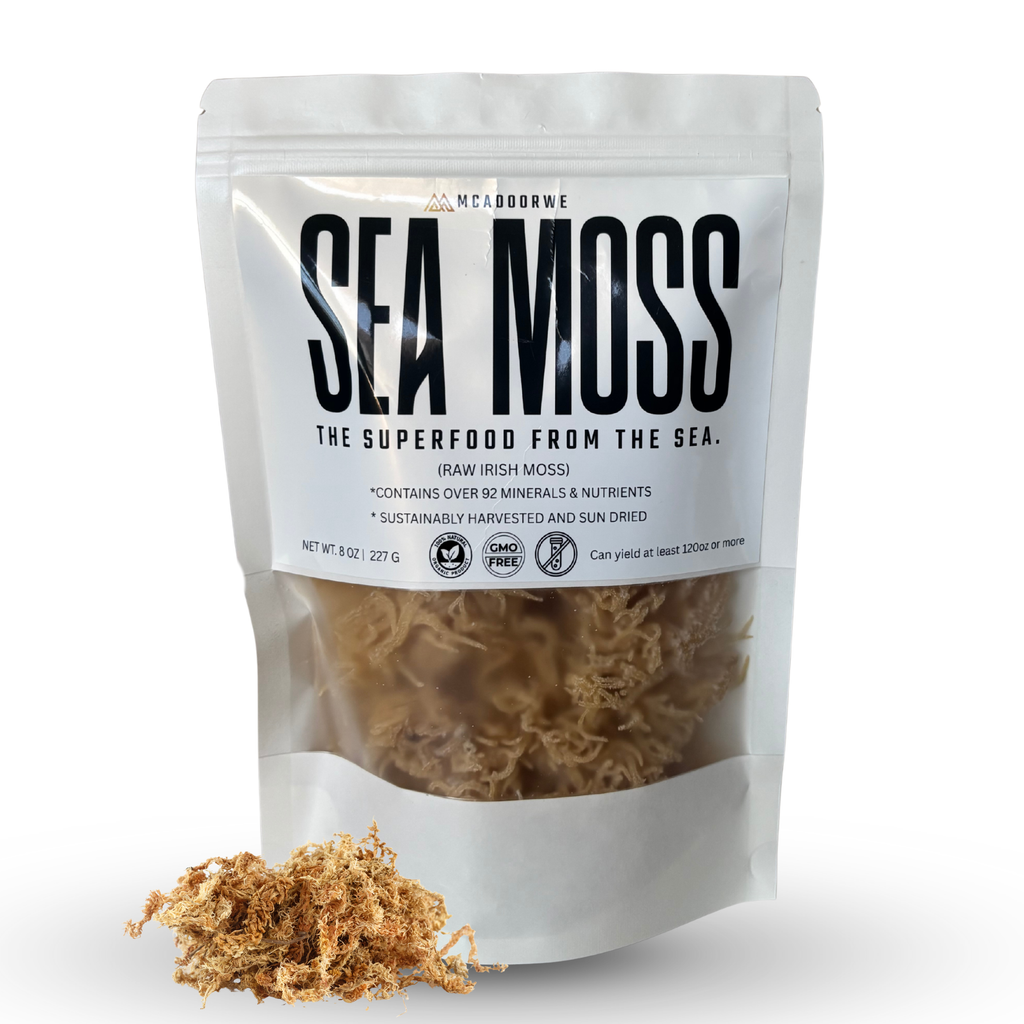 Raw Irish Sea Moss 227g Bag | Premium Irish Sea Moss with Minerals & Fiber | Natural Sea Moss for Smoothies and Recipes | 100% Raw