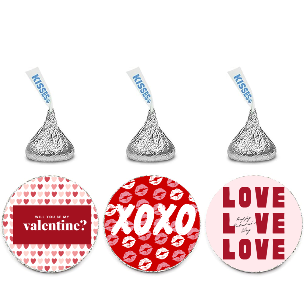 Valentines Day Cupid Candy Stickers | Valentines Kiss Seals | Vinyl Adhesive | Party Accents | 100ct