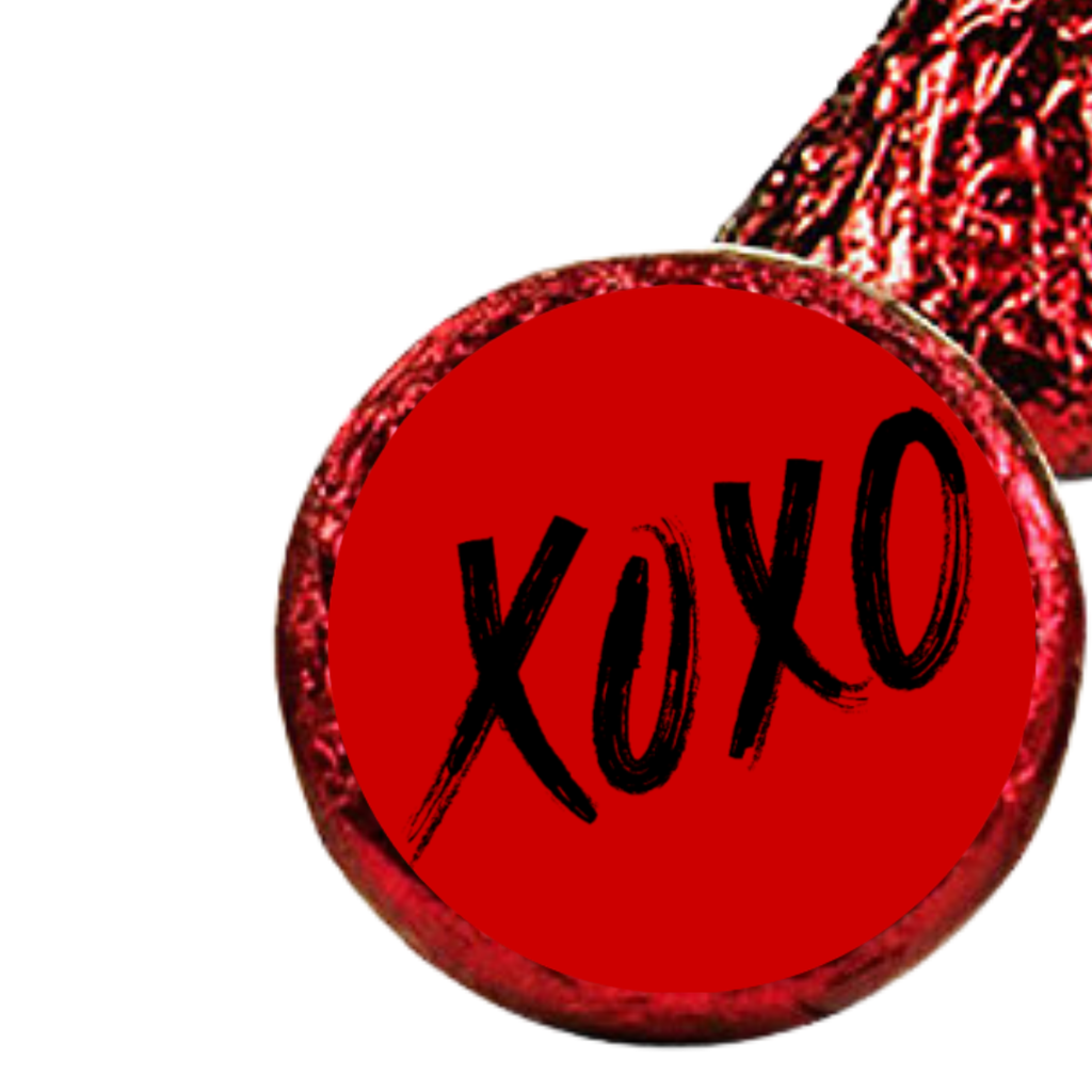 Romantic Candy Stickers | Kiss Bottom Seals | Glossy Vinyl | Celebration Decor | 100ct