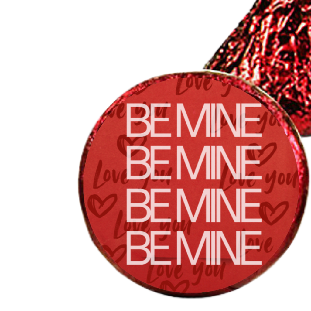 Valentines Day Candy Stickers | Glossy Candy Kiss Labels | Valentine Party Decor