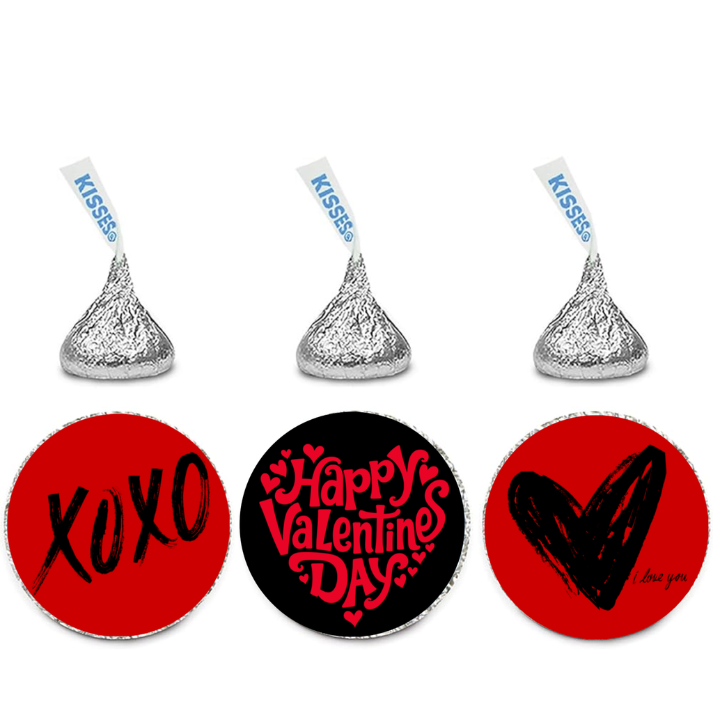 Romantic Candy Stickers | Kiss Bottom Seals | Glossy Vinyl | Celebration Decor | 100ct