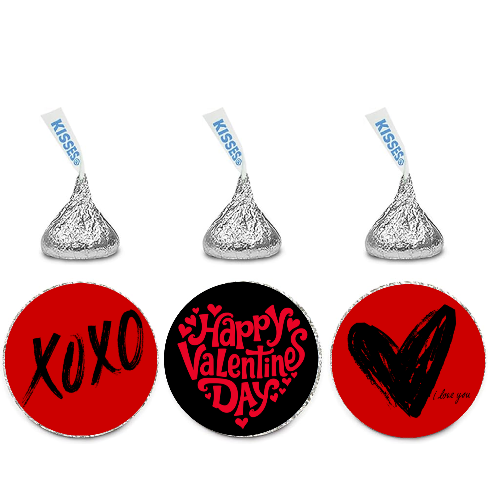 Romantic Candy Stickers | Kiss Bottom Seals | Glossy Vinyl | Celebration Decor | 100ct