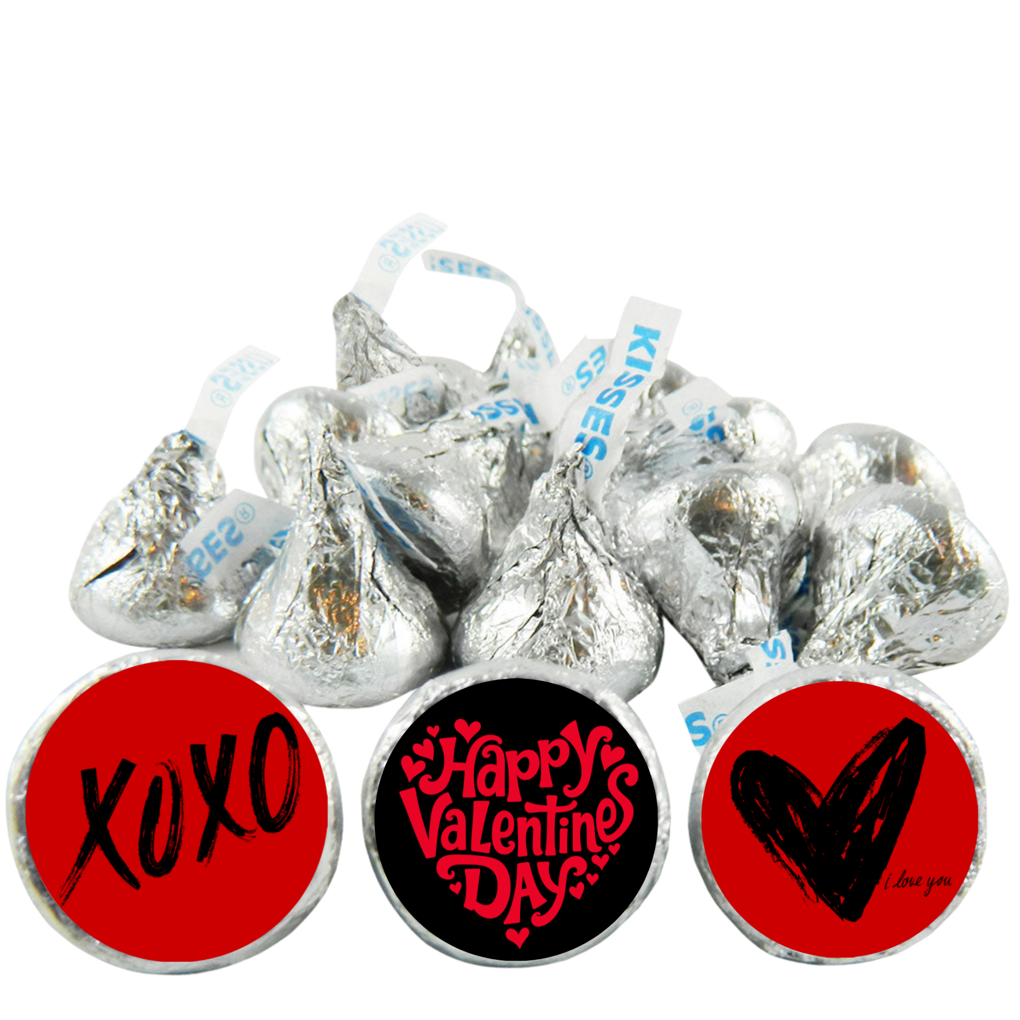 Romantic Candy Stickers | Kiss Bottom Seals | Glossy Vinyl | Celebration Decor | 100ct