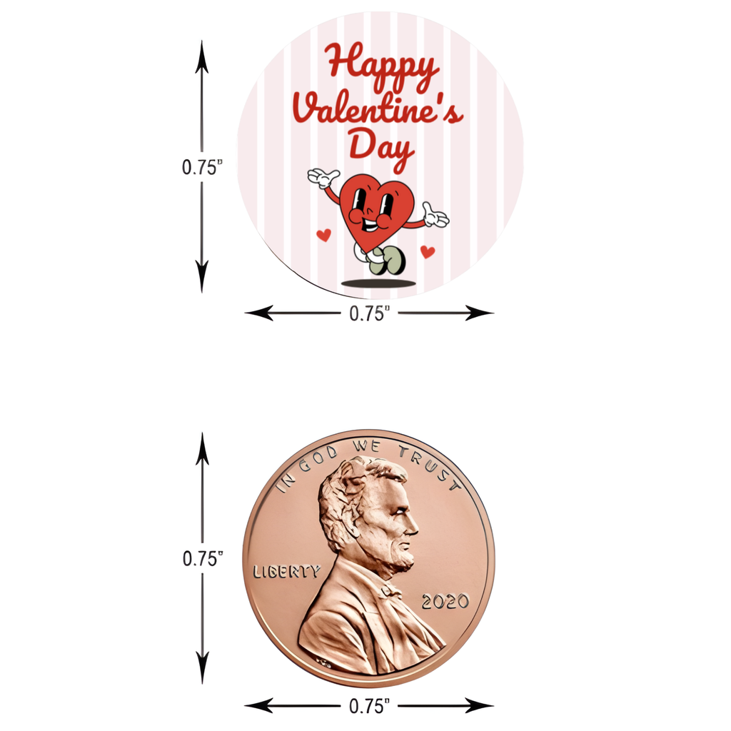 Cute Valentines Candy Decor | Kiss Bottom Stickers | Self Adhesive | Table Accents | 100ct