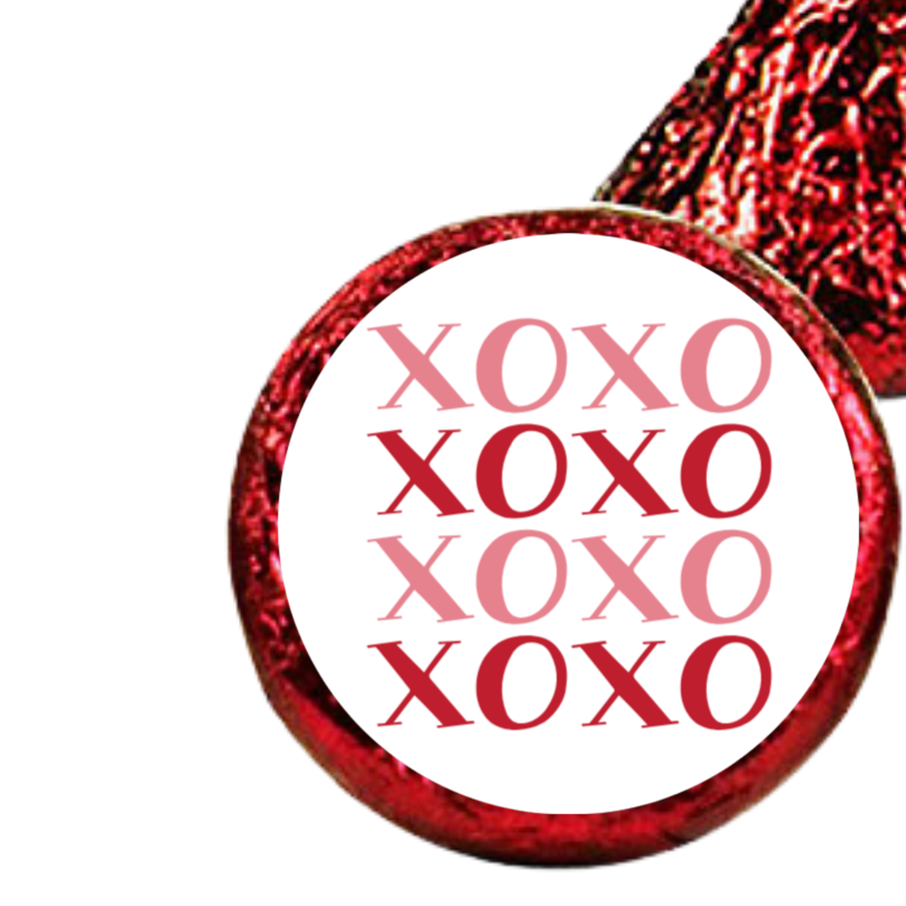 Cute Valentines Candy Decor | Kiss Bottom Stickers | Self Adhesive | Table Accents | 100ct