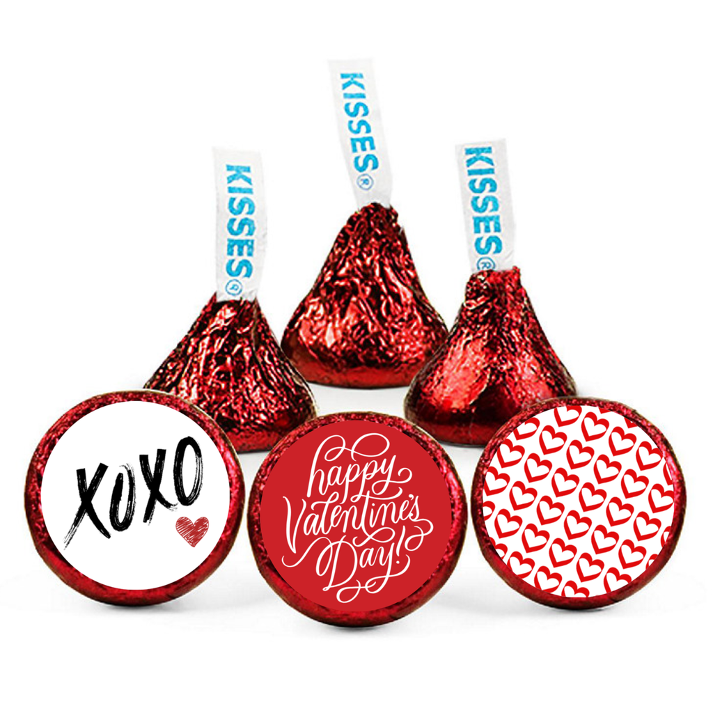 Valentines Kiss Stickers | Self Adhesive | Party Favors | 100ct | Valentines Candy Seals