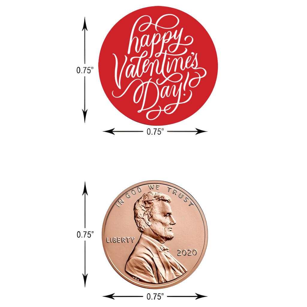 Valentines Kiss Stickers | Self Adhesive | Party Favors | 100ct | Valentines Candy Seals