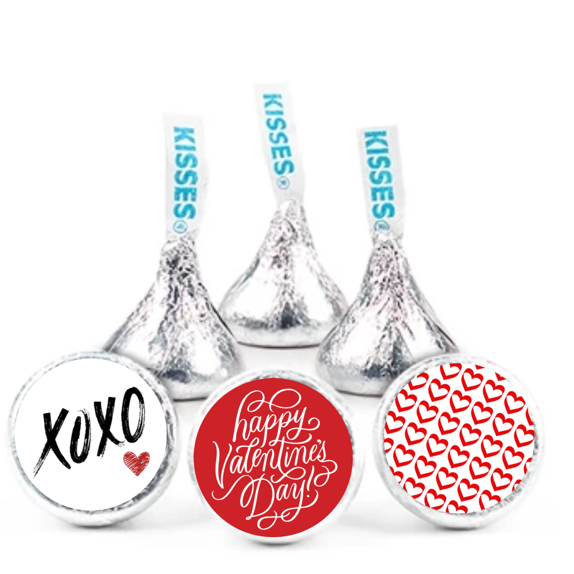 Valentines Kiss Stickers | Self Adhesive | Party Favors | 100ct | Valentines Candy Seals