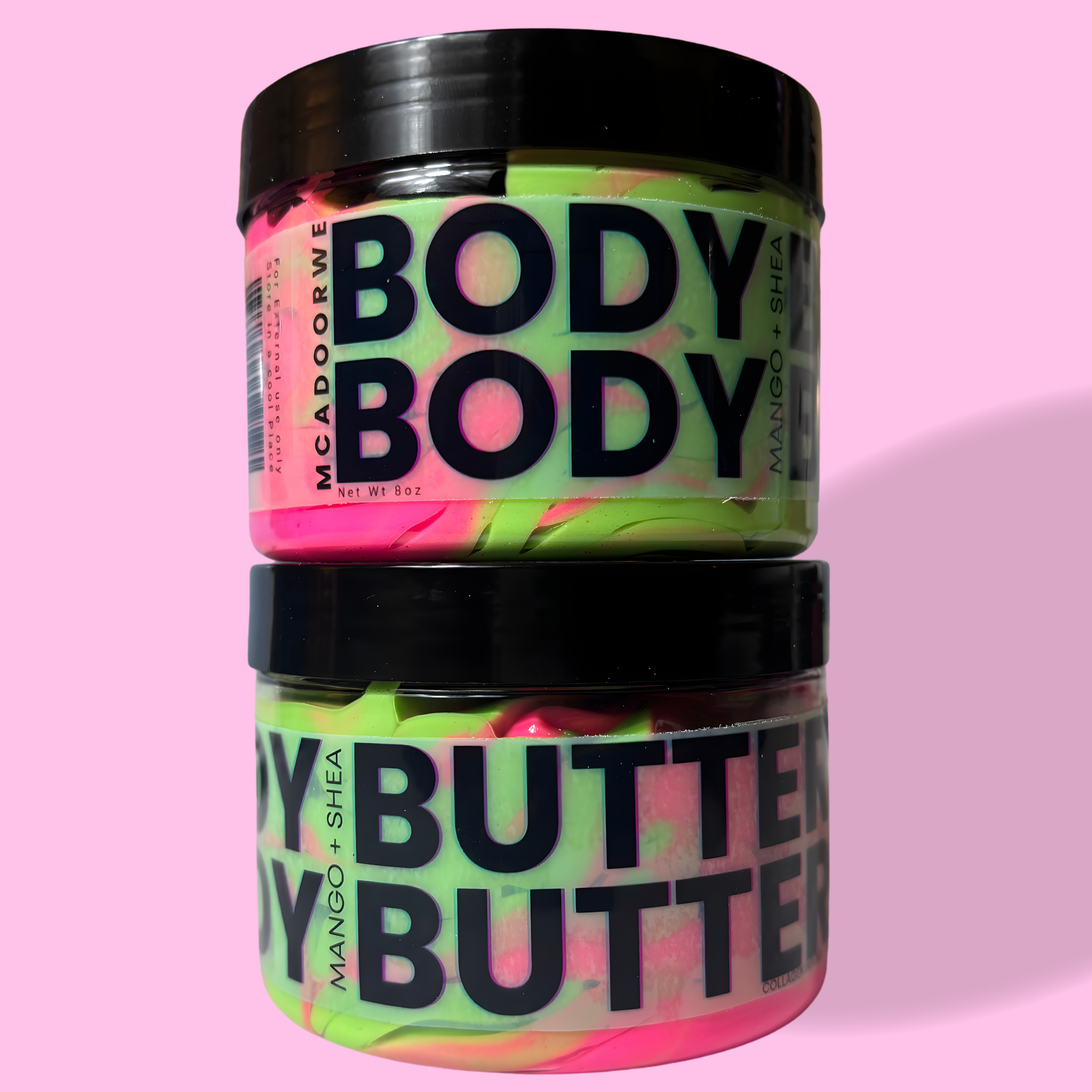 Mcadoorwe Whipped Body Butter| 8oz| Sugar Cloud Scent| Collagen Infused| Vitamin E| Skin Softening| Moisturizing
