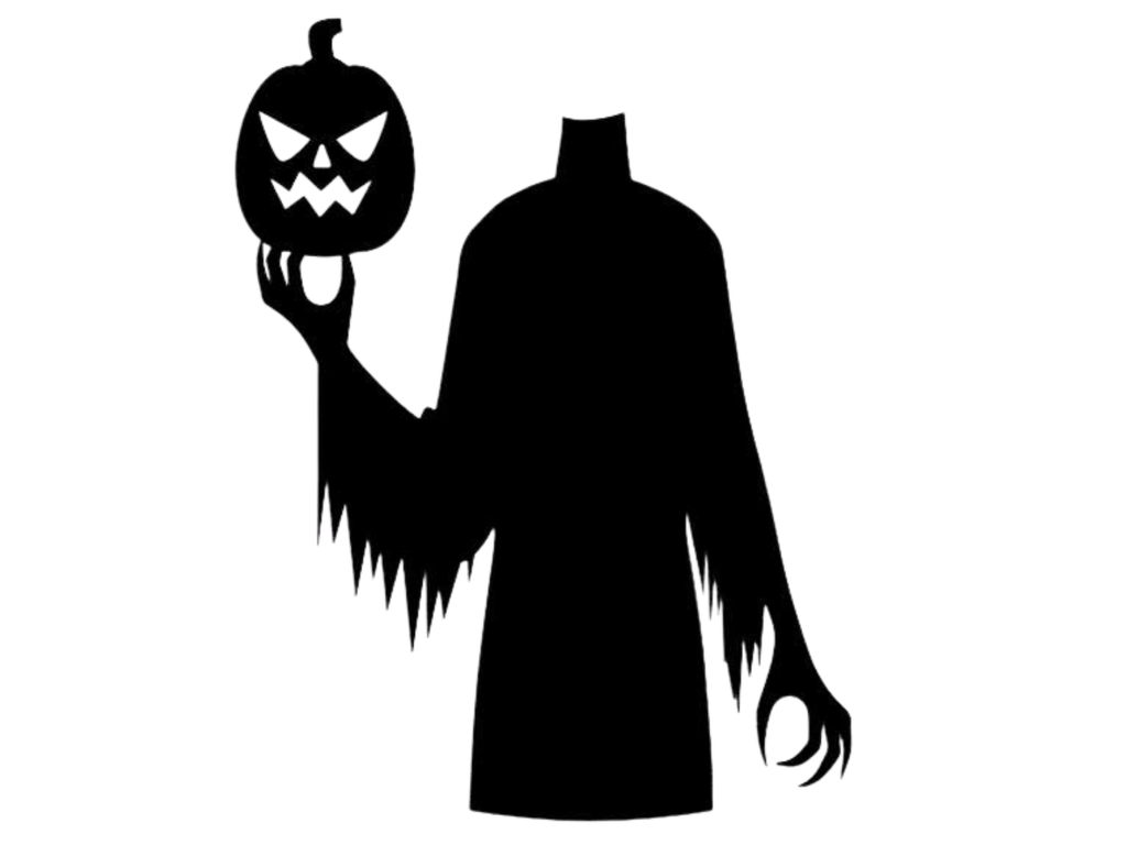 Headless Pumpkin Silhouette | Halloween Window Cling | Large Static Decal | Creepy Window Decor | Indoor Halloween Display