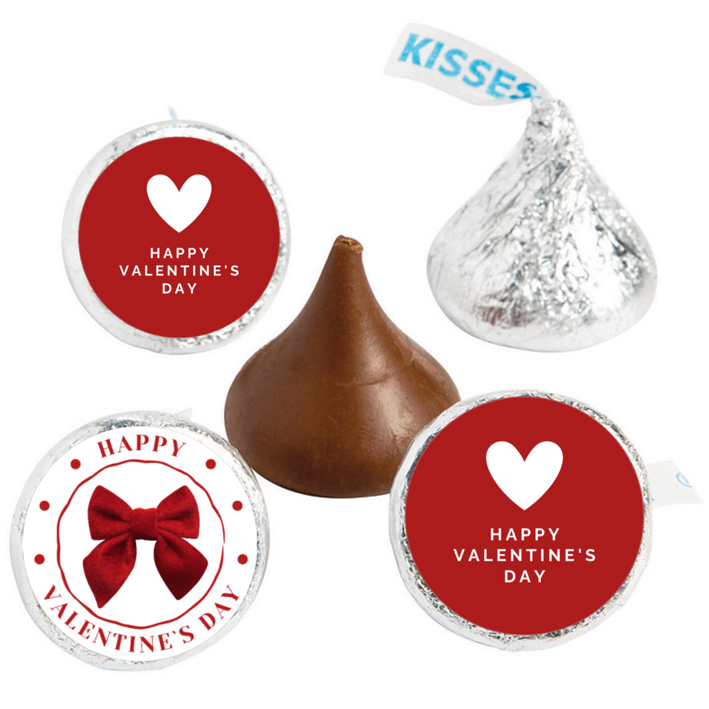 Romantic Table Candy Decor | Valentines Kiss Stickers | Glossy Vinyl | Fun Style